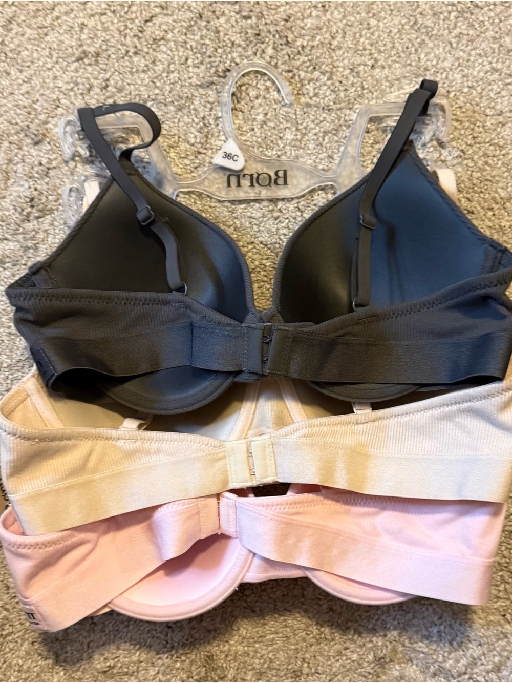 NWT Børn Ribbed Underwire Contour T-Shirt Bra 3-Pack - Picture 2 of 4